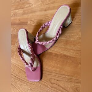 Braided Mauve Heeled Sandals